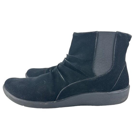 Cloudsteppers by Clark Womens 11 Sillian Rima Black Ankle Boots Cushion Soft - Picture 5 of 11
